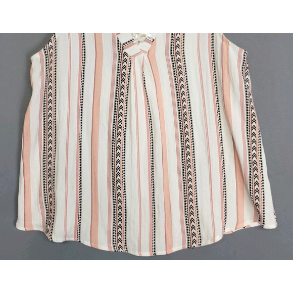 MINE for Anthropologie Boho Aztec Tank Top Womens S Tunic Buttons Striped NWOT - Picture 5 of 12